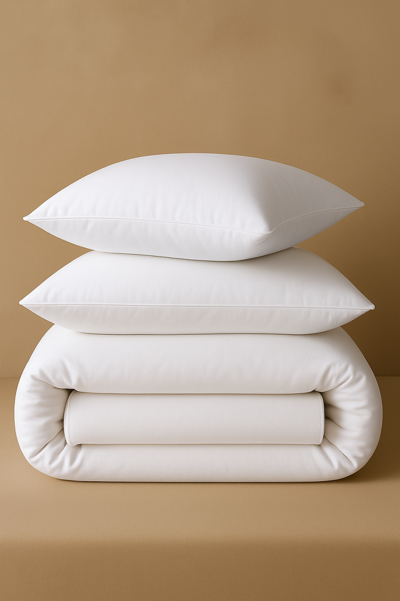 comcale white bed linen 50% cotton