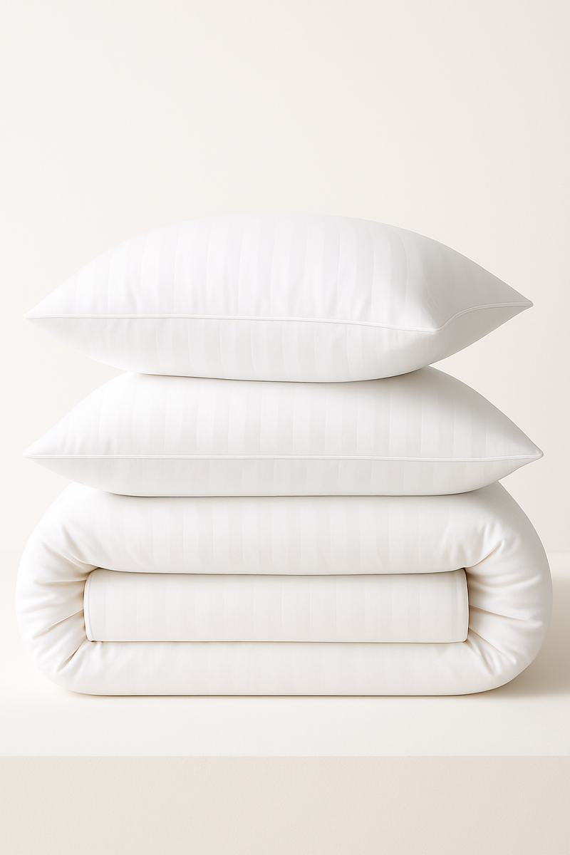sateen stripe sheet set